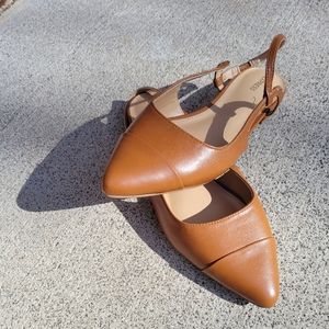 Express Toe-Cap Slingback Ballet Flats